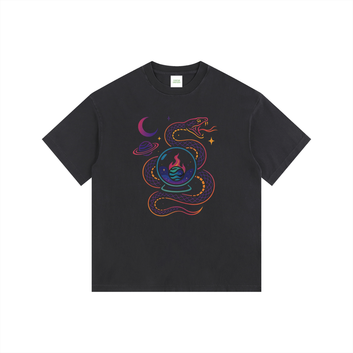 World Eater Oversized T-Shirt in Black by Rave Uniform