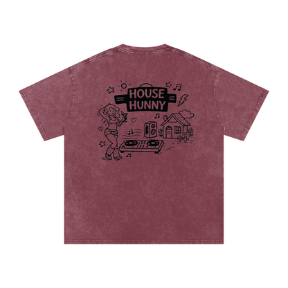 House Hunny Oversized Vintage T-Shirt in Red alternate view by Rave Uniform