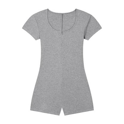 Breathable Tie-Waist Romper - Rave Uniform Detail View