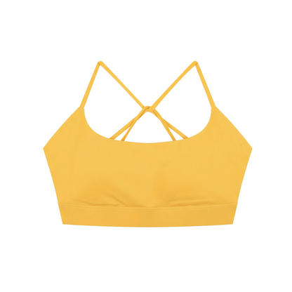 Strappy Criss Cross Yoga Sports Bra - Rave Uniform Front View