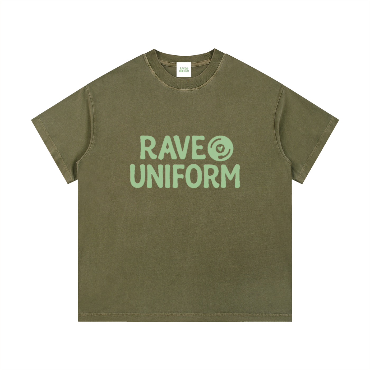 Rave Uniform T-Shirt in Army Green detail view