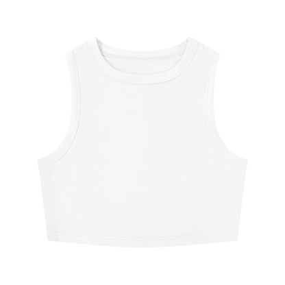 Crewneck Cropped Tank Top - Rave Uniform Detail View