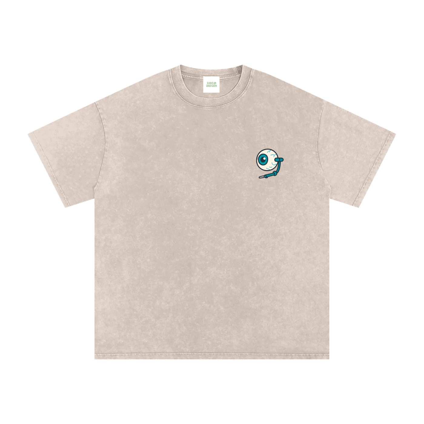 Raver Anatomy Oversized Vintage T-Shirt in Apricot by Rave Uniform