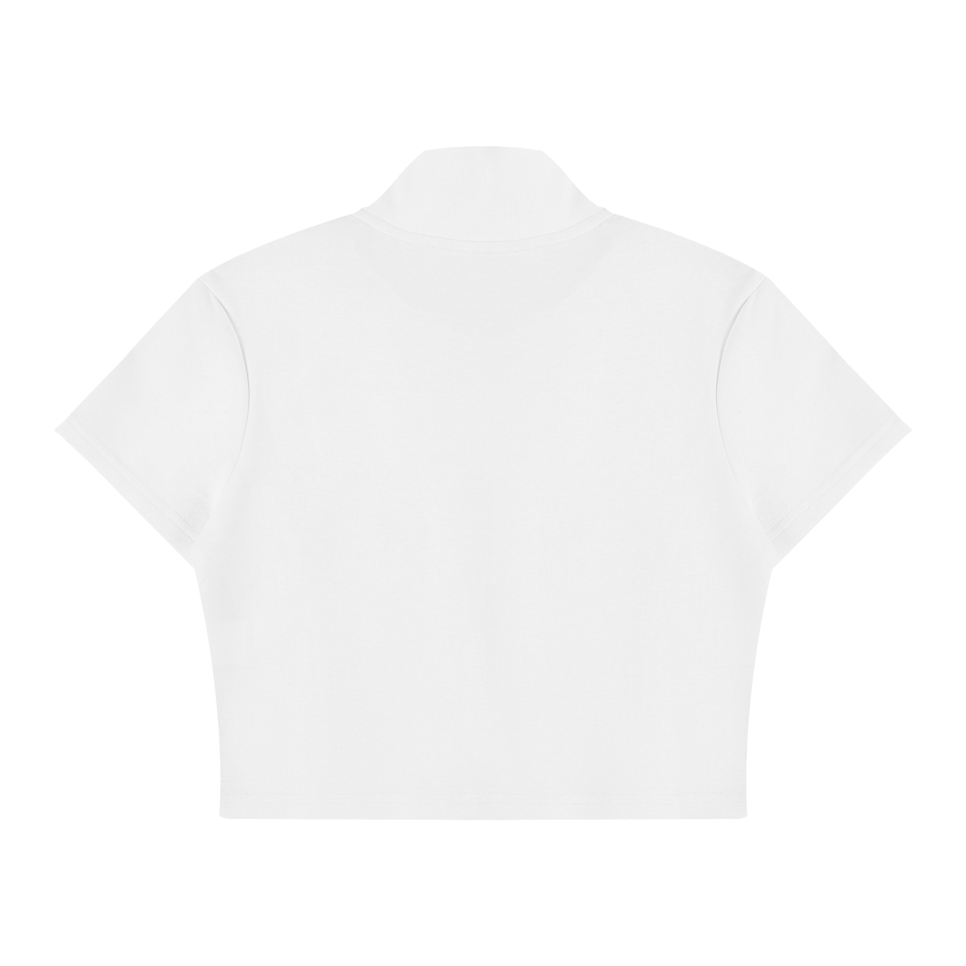 Vinyl Love Cropped Zip-Up T-Shirt - Rave Uniform Detail View
