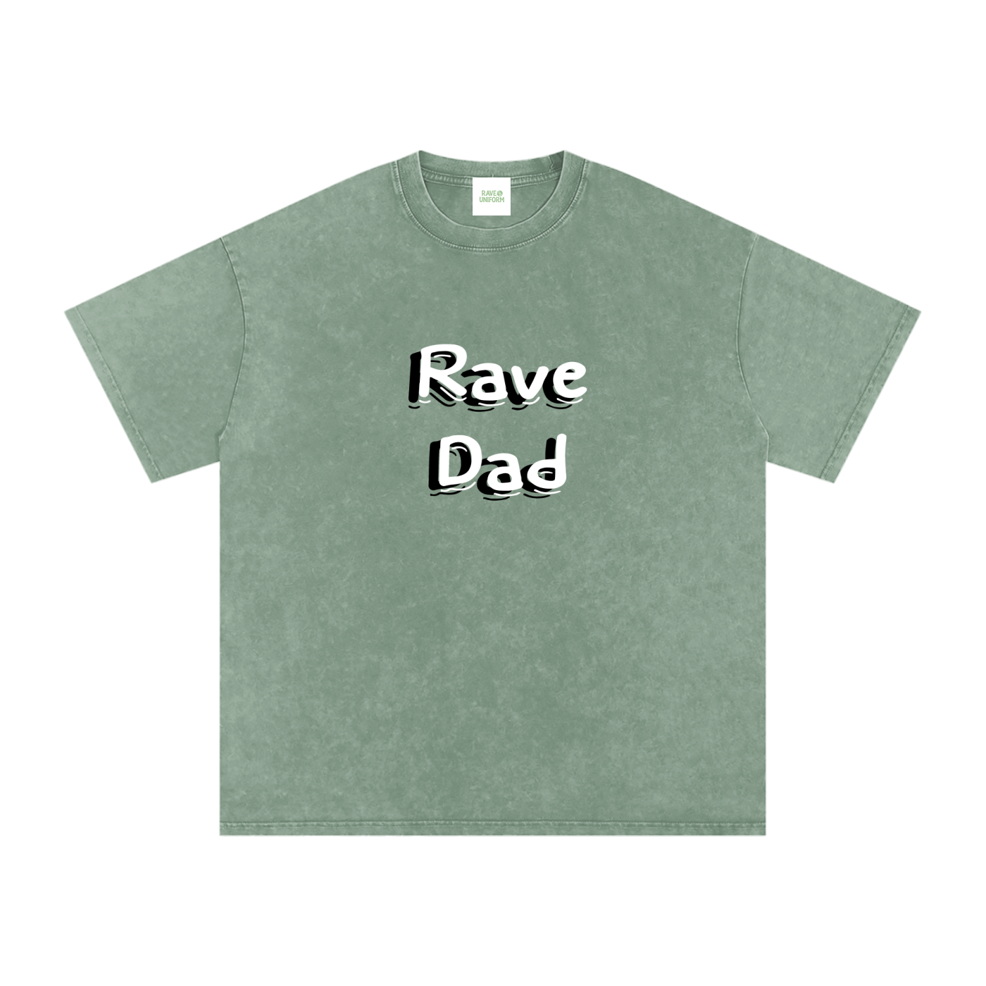 Rave Dad Oversized Vintage T-Shirt in Bean Green by Rave Uniform