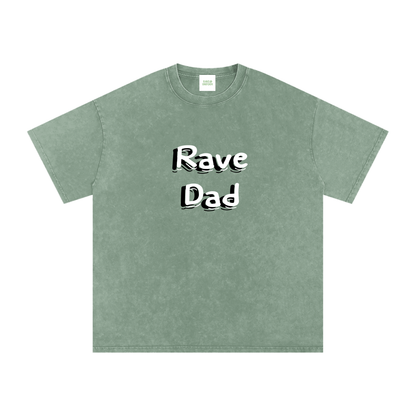 Rave Dad Oversized Vintage T-Shirt in Bean Green by Rave Uniform