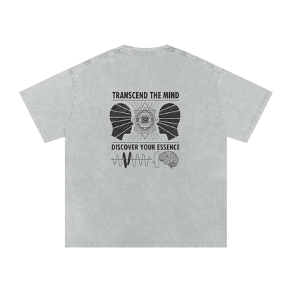 Free Mind Oversized Vintage T-Shirt in Light Gray alternate view by Rave Uniform