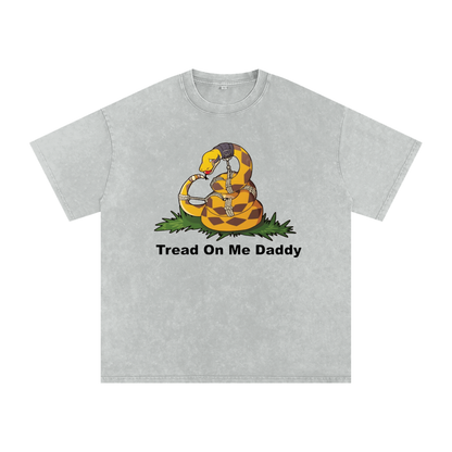 Tread On Me Oversized Vintage T-Shirt in Light Gray by Rave Uniform