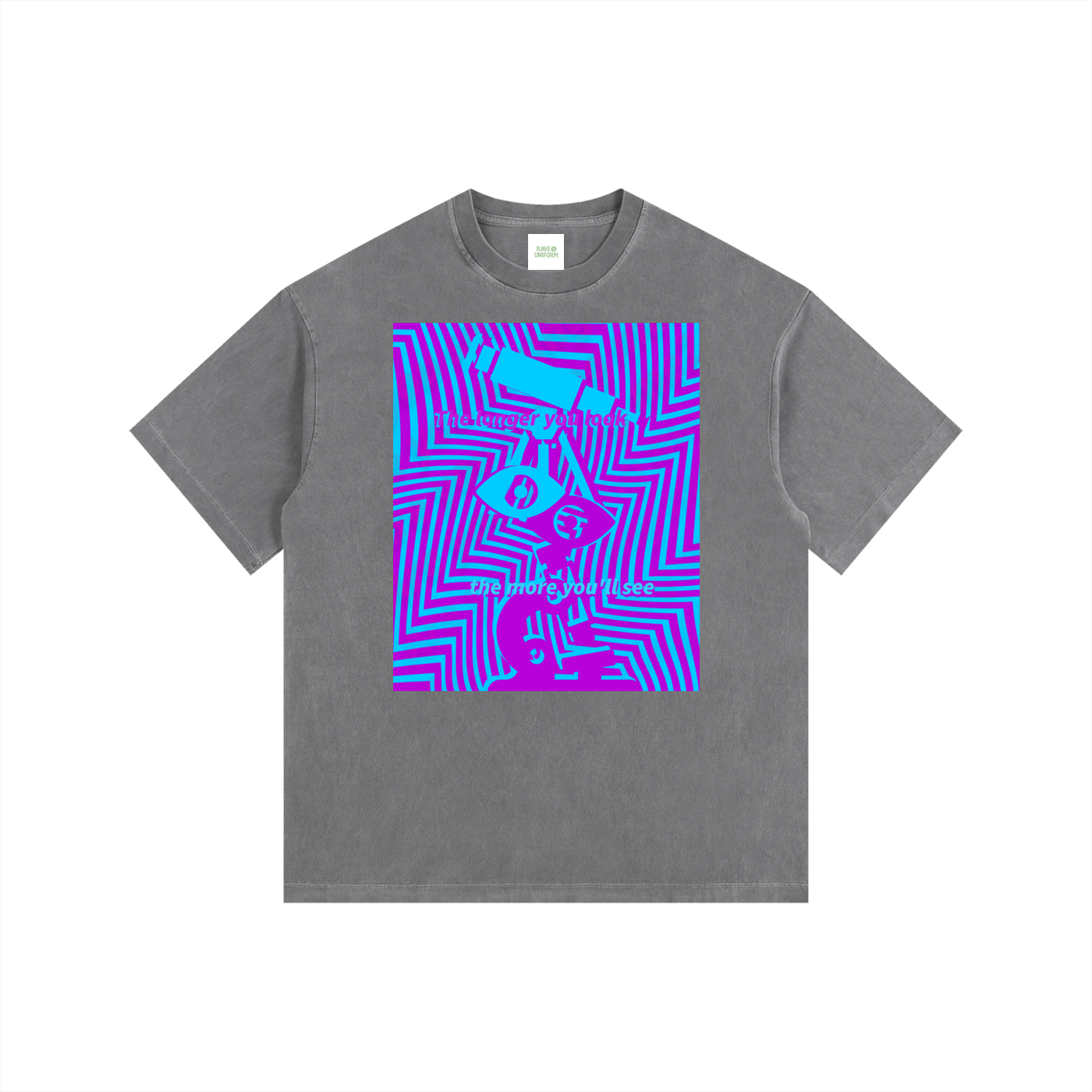 Eye Spy Oversized T-Shirt in Gray by Rave Uniform