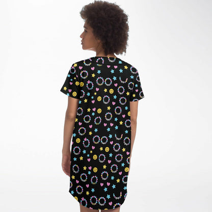 Kandi Baseball Jersey Dress, back, on model