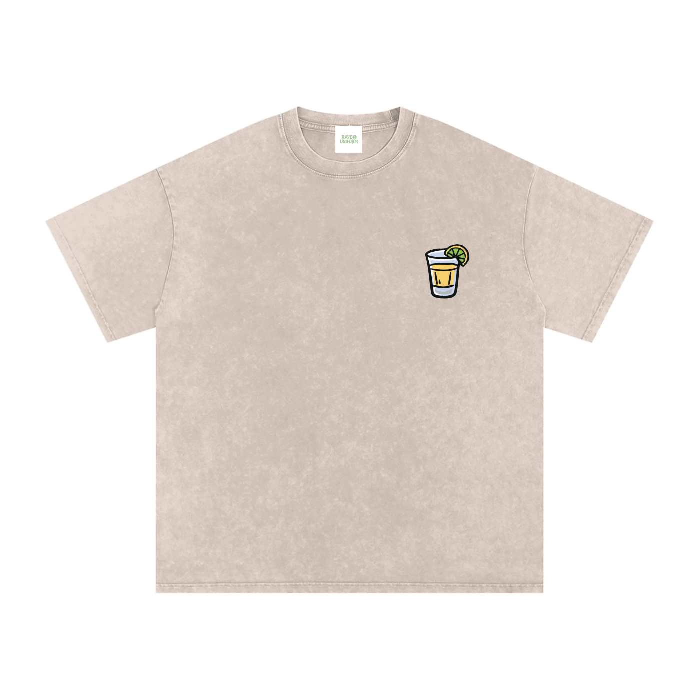 Techno & Tequila Vintage Oversized T-Shirt - Rave Streetwear View