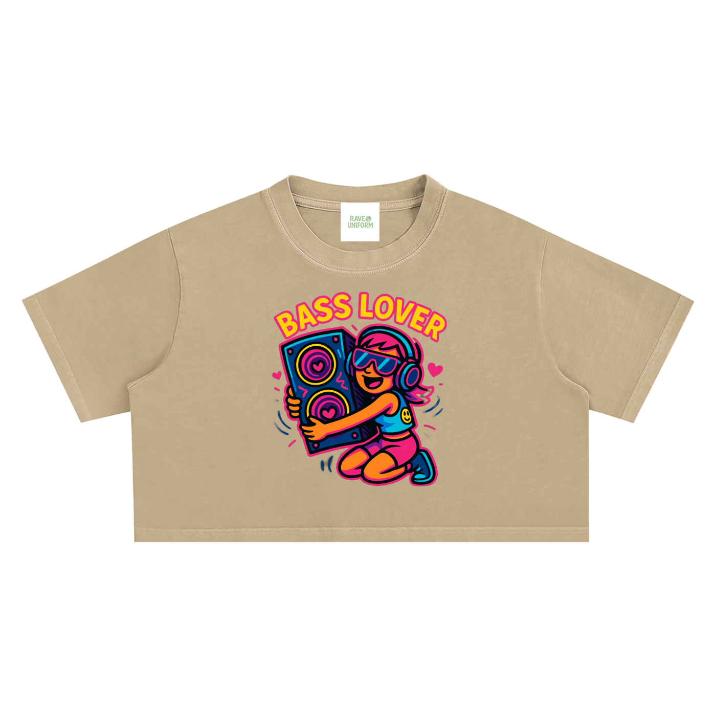 Bass Lover Crop Top - Rave Streetwear View