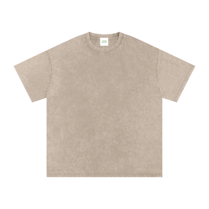Free Mind Oversized Vintage T-Shirt in Khaki Ash detail view by Rave Uniform
