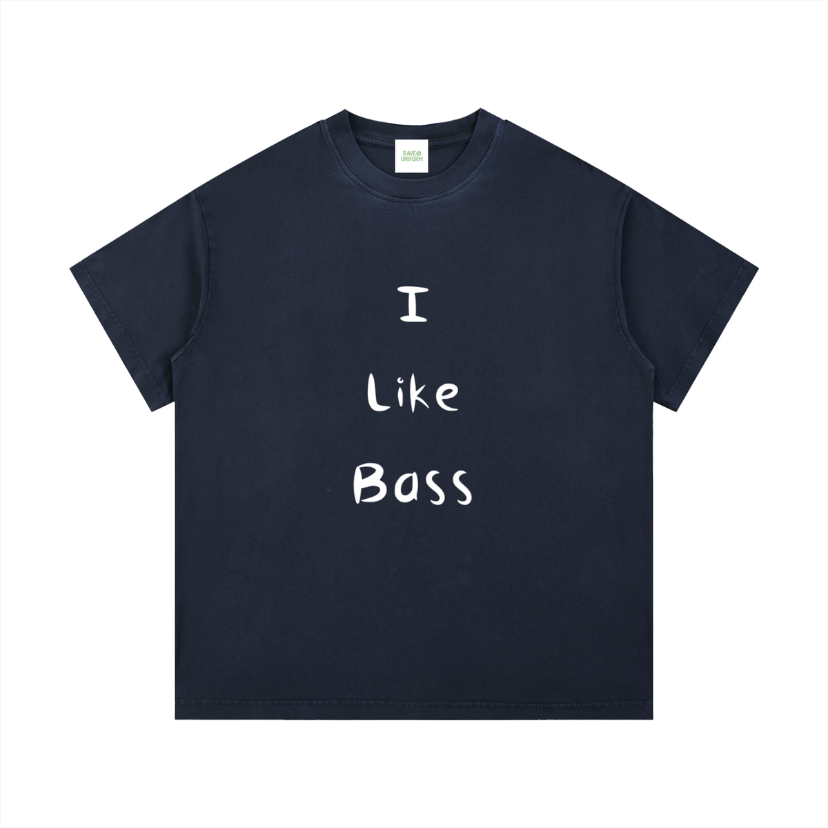 I Like Bass T-Shirt in Royal Blue detail view by Rave Uniform