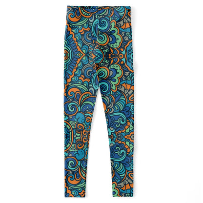 Tropical Island Leggings, front, flat lay