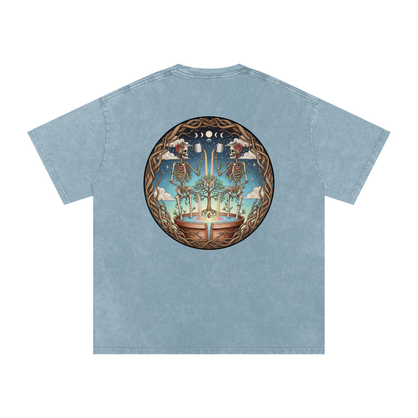 Flower Friends Oversized Vintage T-Shirt - Rave Uniform Detail View