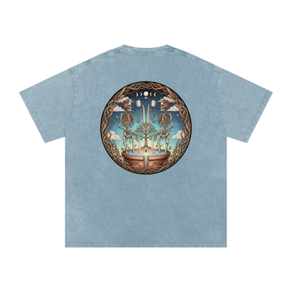Flower Friends Oversized Vintage T-Shirt - Rave Uniform Detail View