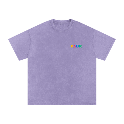 PLUR Oversized Vintage T-Shirt in Light Purple by Rave Uniform
