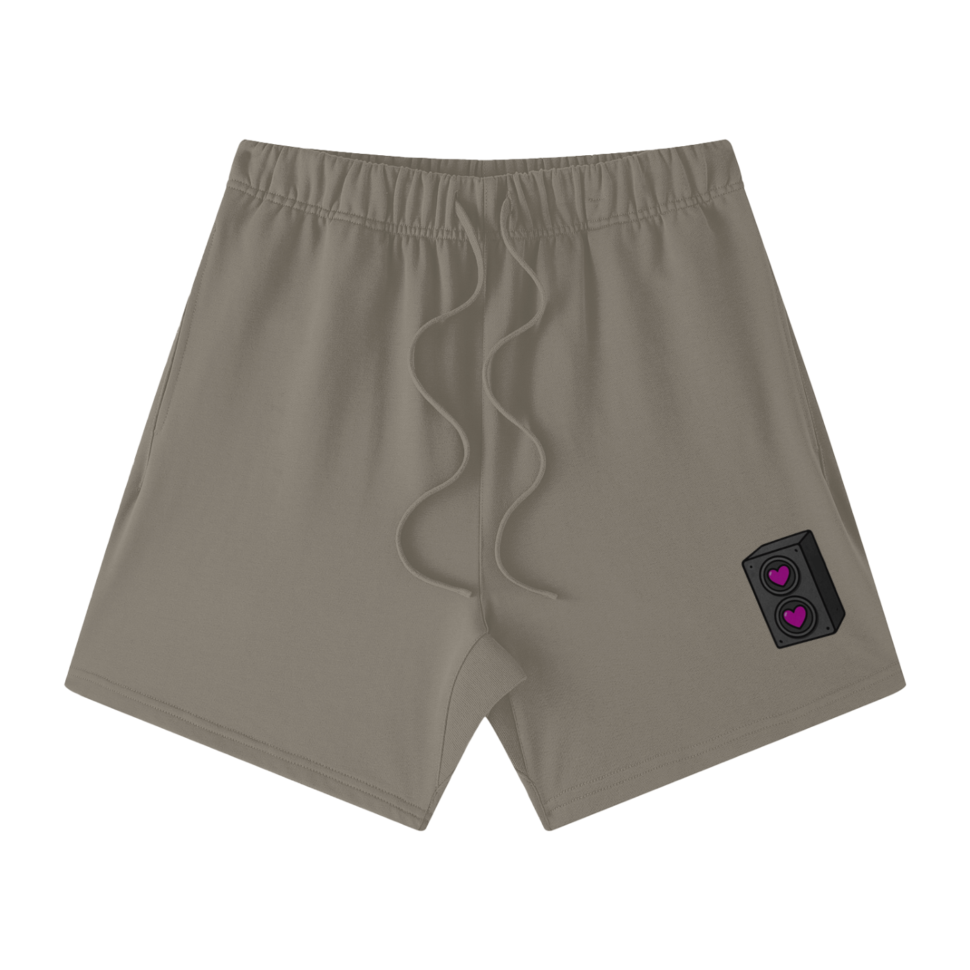 Speaker Love Cotton Shorts - Rave Uniform Detail View