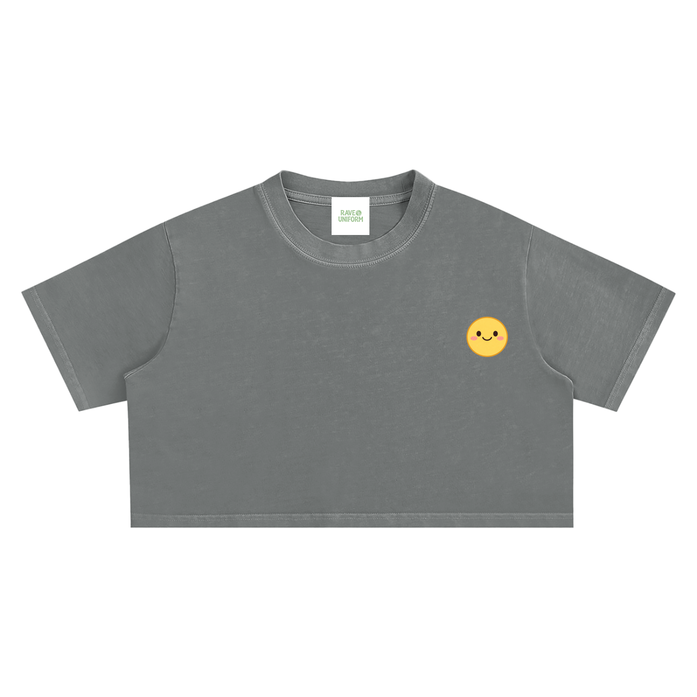 Smiley Crop Top - Rave Streetwear View