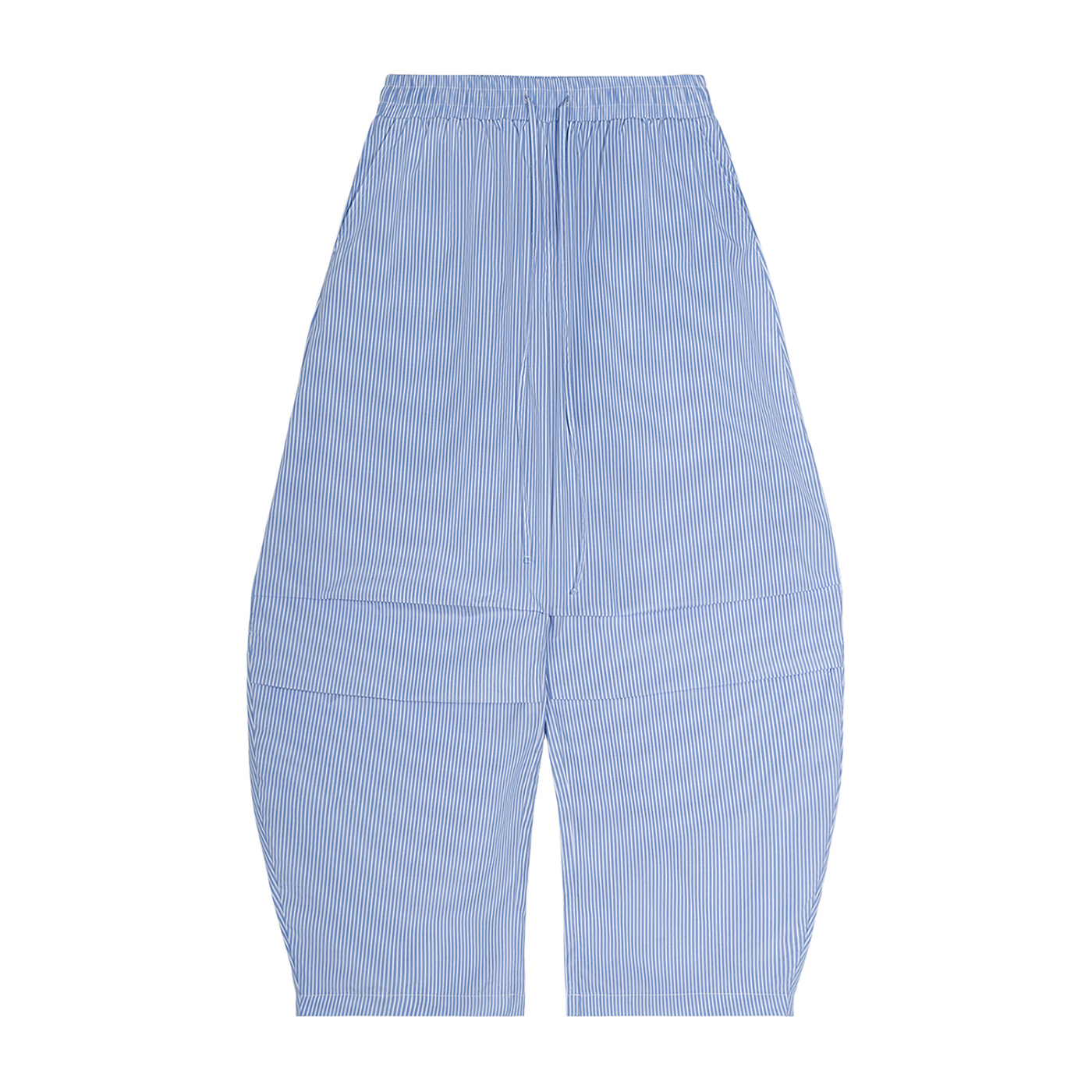 Striped Oversized Barrel Pants in Blue by Rave Uniform
