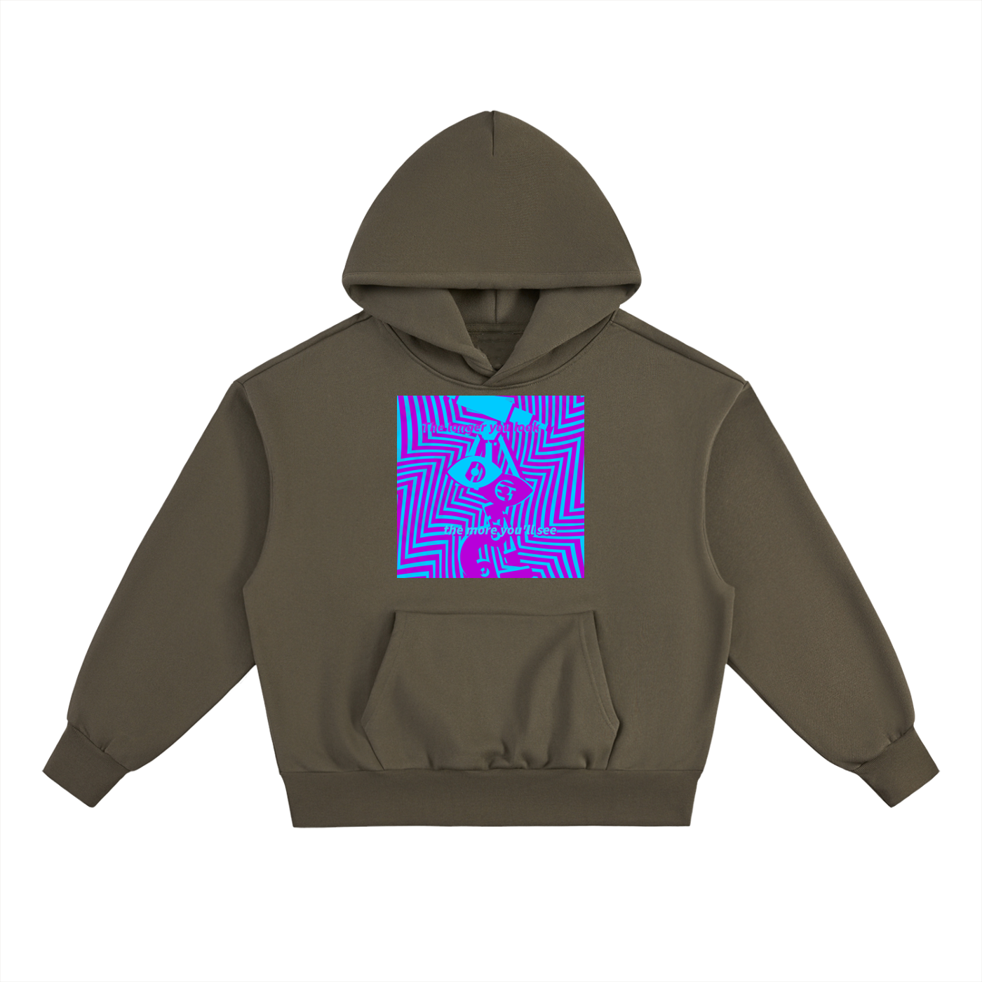 Eye Spy Hoodie in Olive Green by Rave Uniform