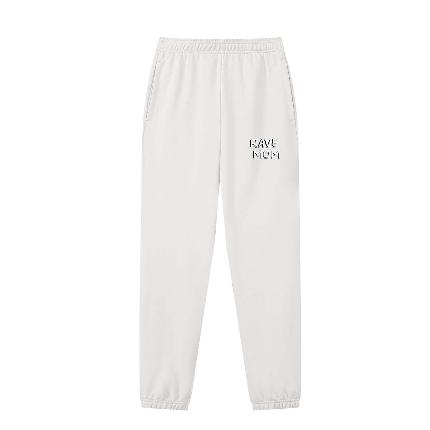 Rave Mom Cuffed Sweatpants in Beige by Rave Uniform