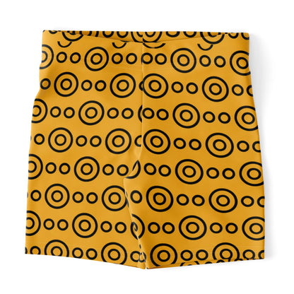 Yellow Eyes Legging Shorts, front, flat lay