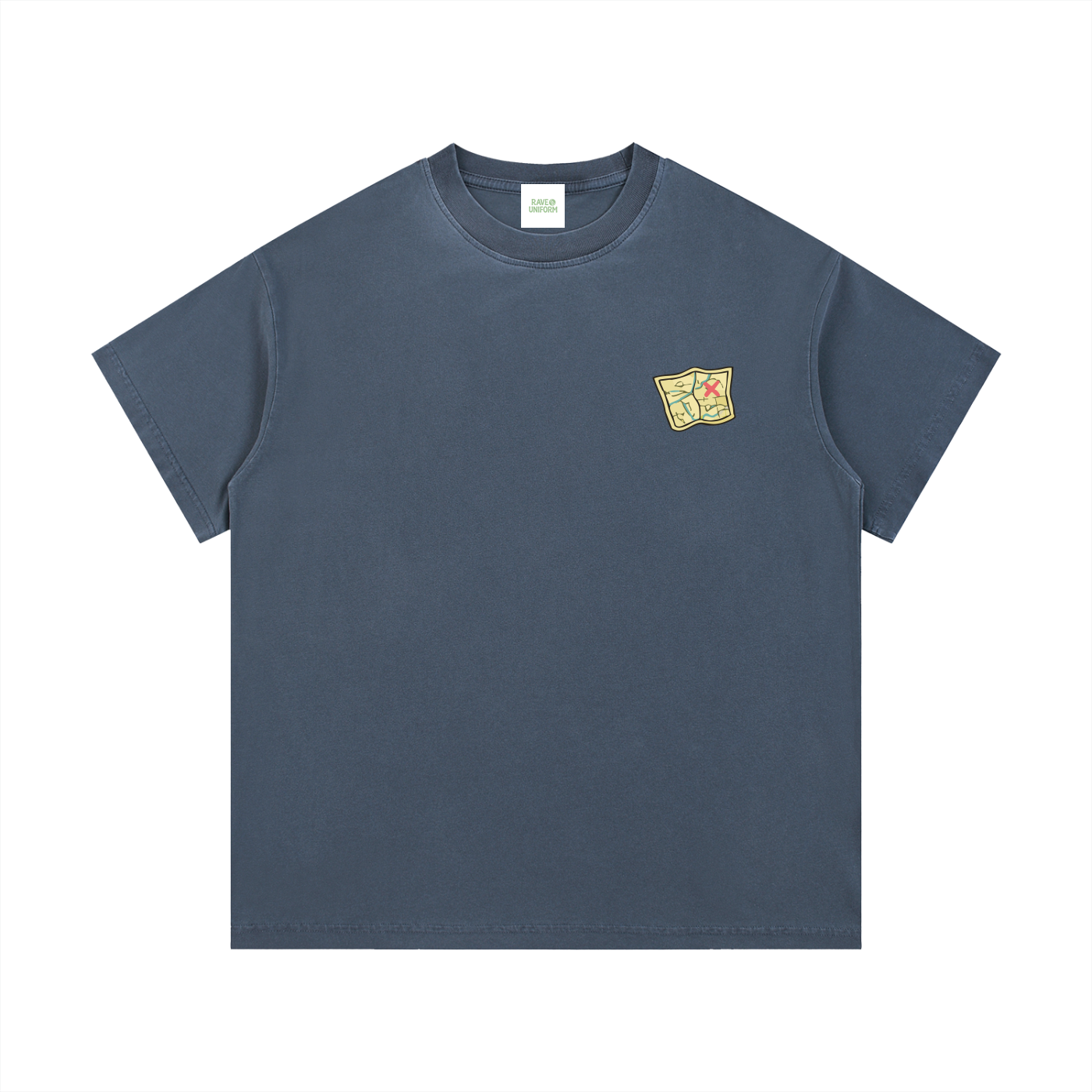 Side Quest T-Shirt in Gray Blue side view by Rave Uniform