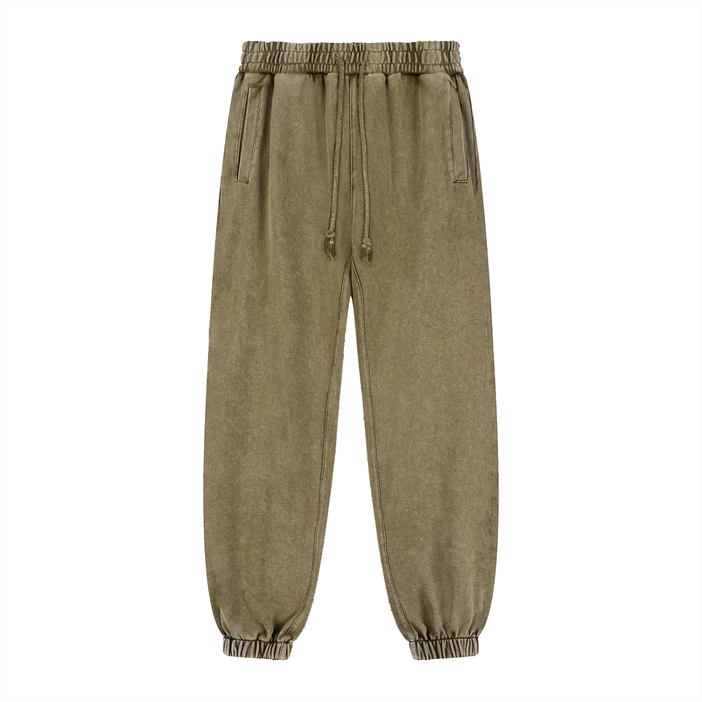 Snow Wash Heavyweight Jogged Sweatpants in Brown by Rave Uniform