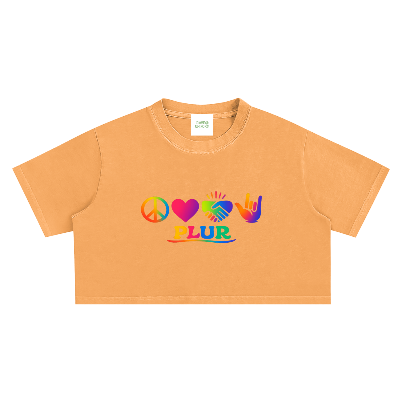 PLUR Crop Top - Rave Streetwear View