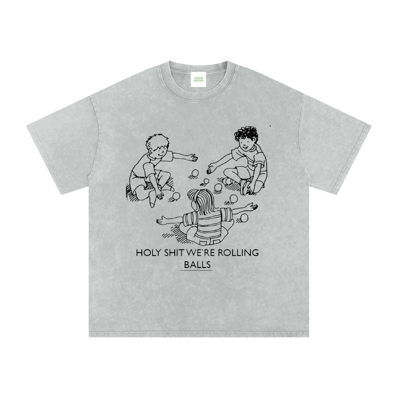 Rolling Balls Oversized Vintage T-Shirt