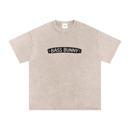 Bass Bunny Oversized Vintage T-Shirt in Apricot by Rave Uniform