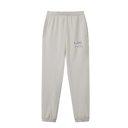 Rave Mom Cuffed Sweatpants in Light Gray by Rave Uniform