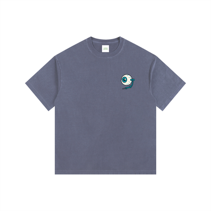 Raver Anatomy Oversized T-Shirt in Navy Blue detail view by Rave Uniform