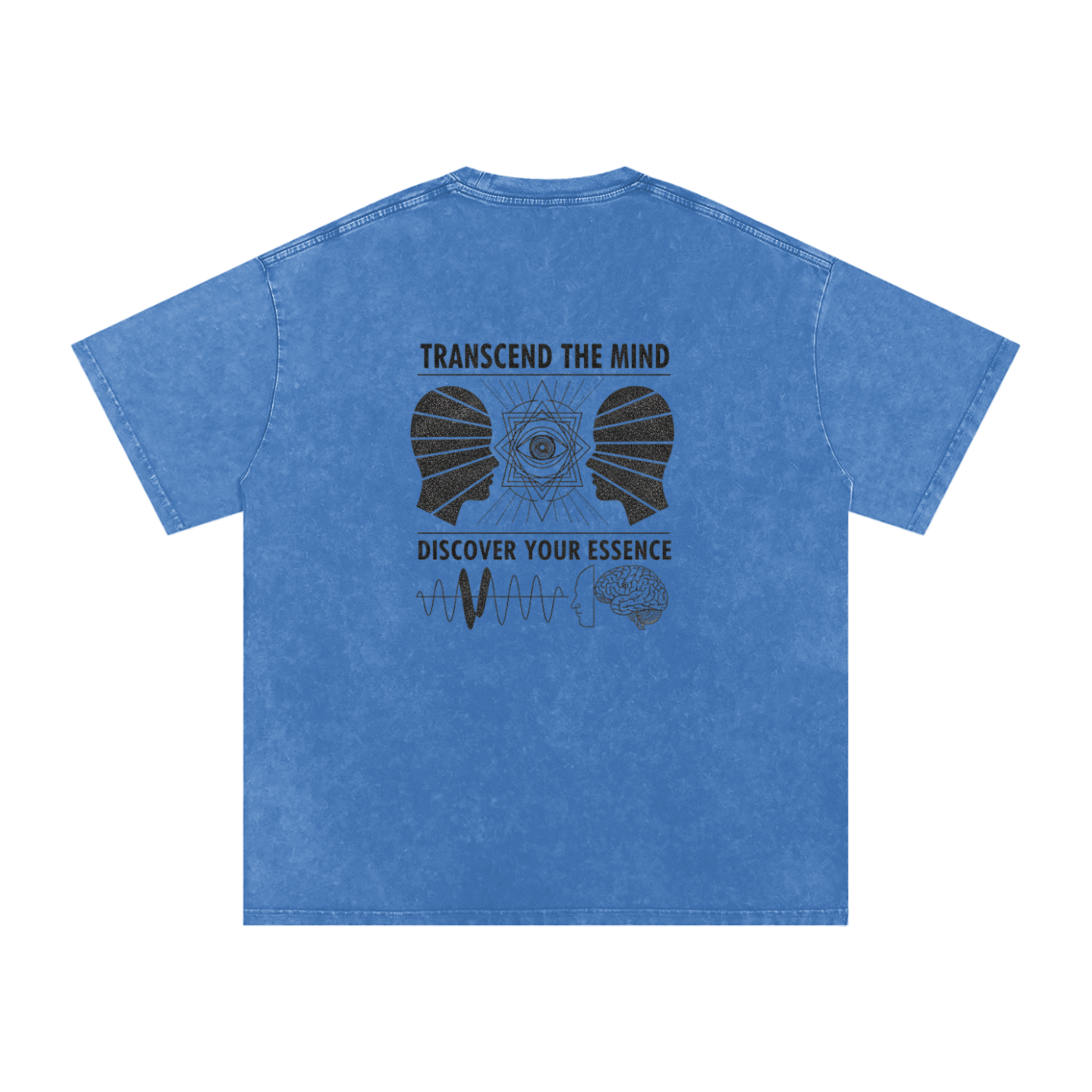 Free Mind Oversized Vintage T-Shirt in Light Blue alternate view by Rave Uniform