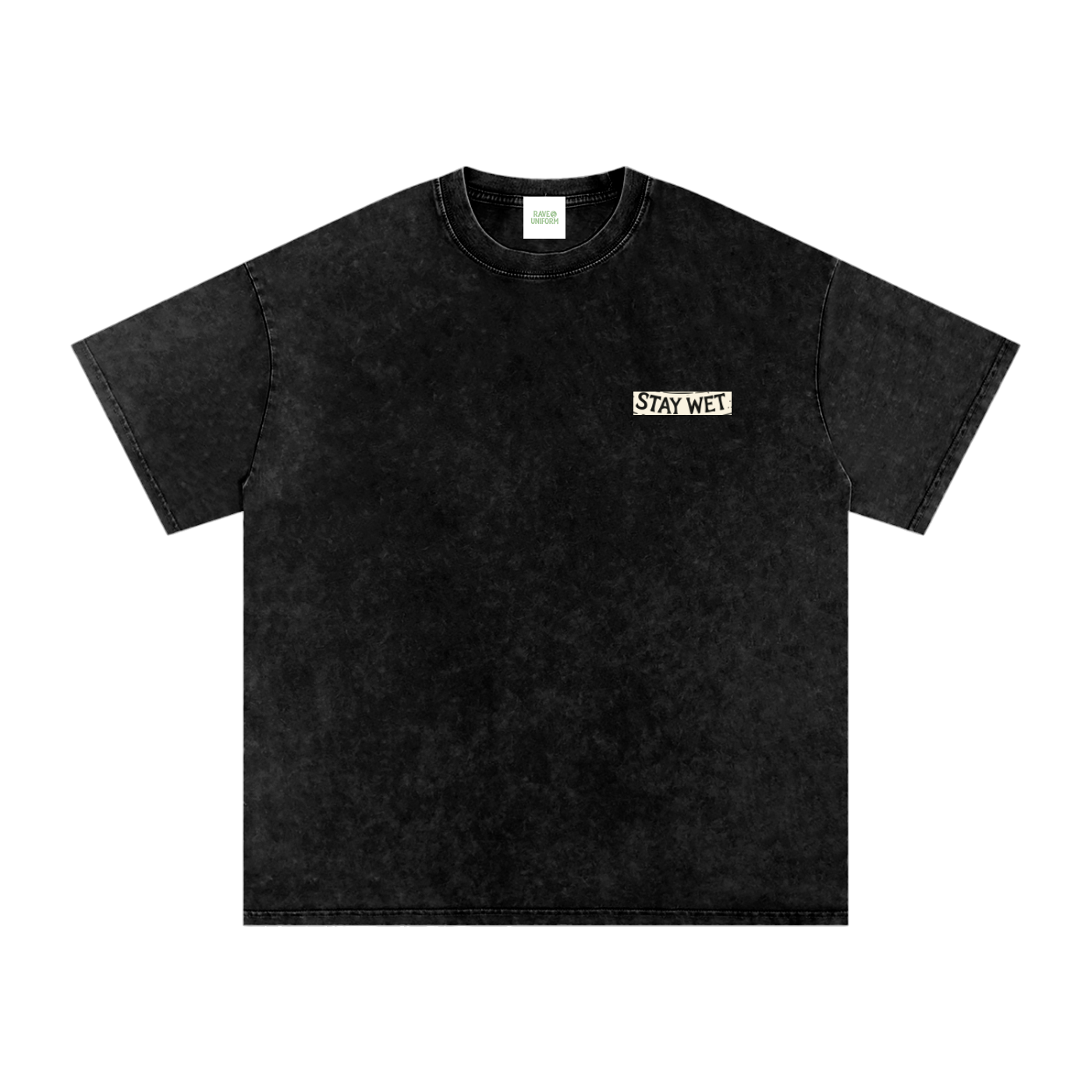 Stay Hydrate Oversized Vintage T-Shirt in Black by Rave Uniform