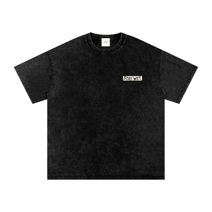 Stay Hydrate Oversized Vintage T-Shirt in Black by Rave Uniform