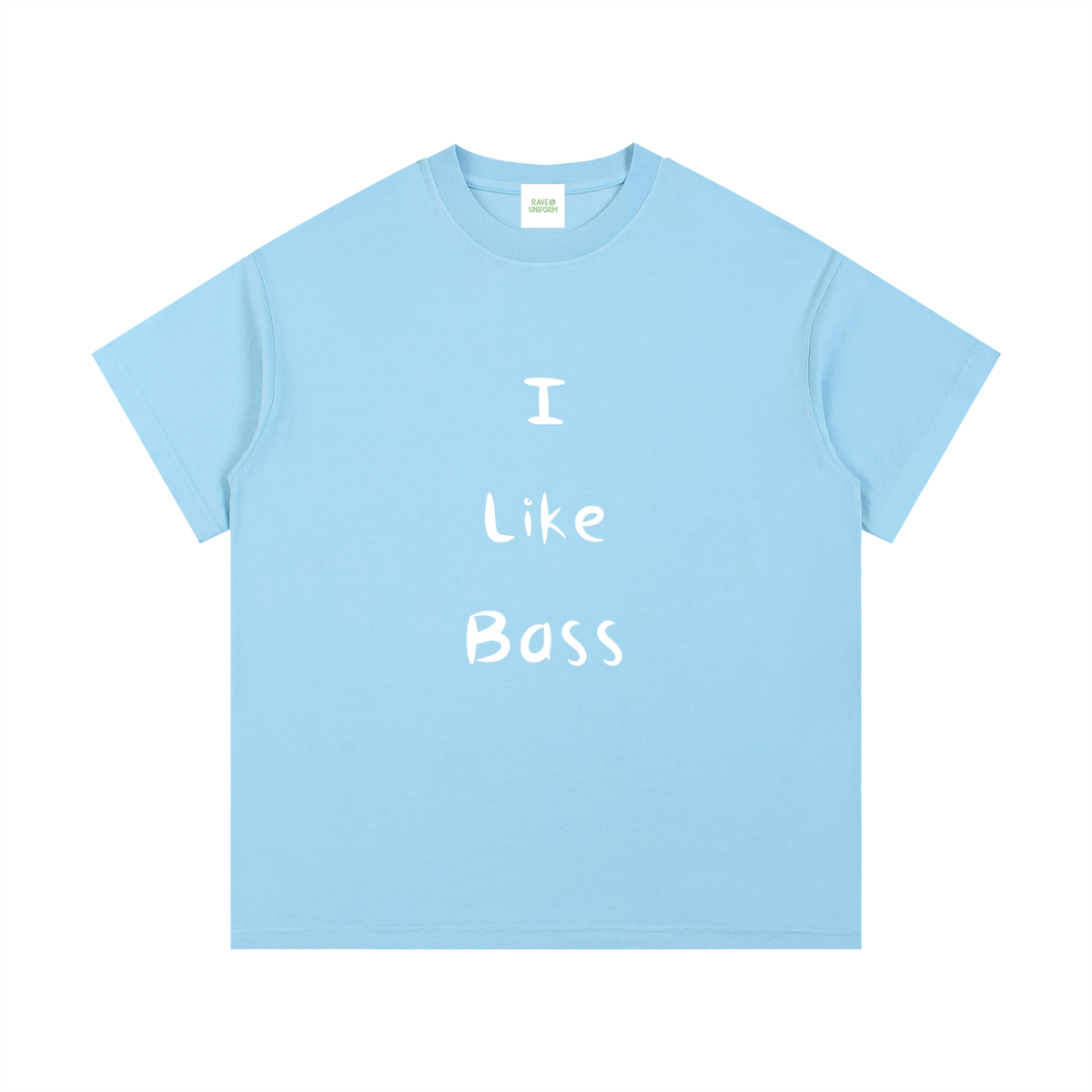I Like Bass T-Shirt in Sky Blue by Rave Uniform