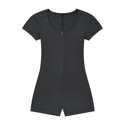 Breathable Tie-Waist Romper - Rave Uniform Detail View
