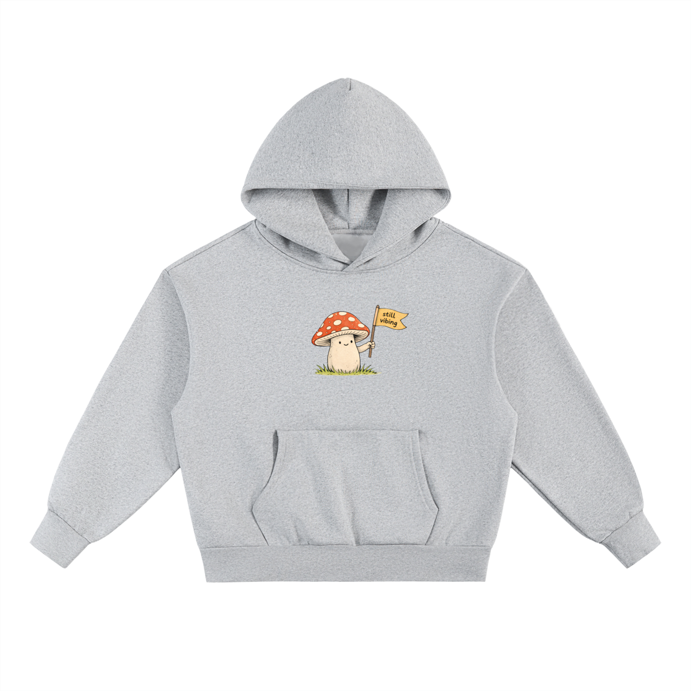 Still Vibin Heavyweight Hoodie in Flower Gray by Rave Uniform
