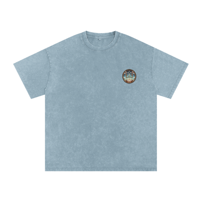 Flower Friends Oversized Vintage T-Shirt - Rave Uniform Detail View