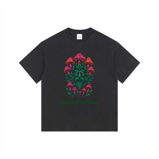 Forest Guardian Oversized Vintage T-Shirt in Black by Rave Uniform