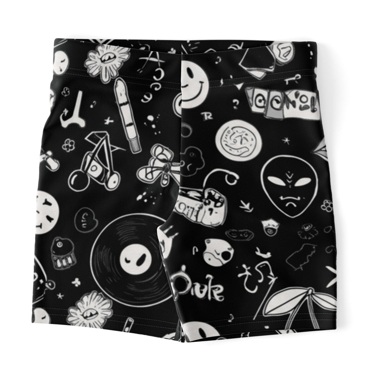 Stoner Doodles Legging Shorts, front, flat lay