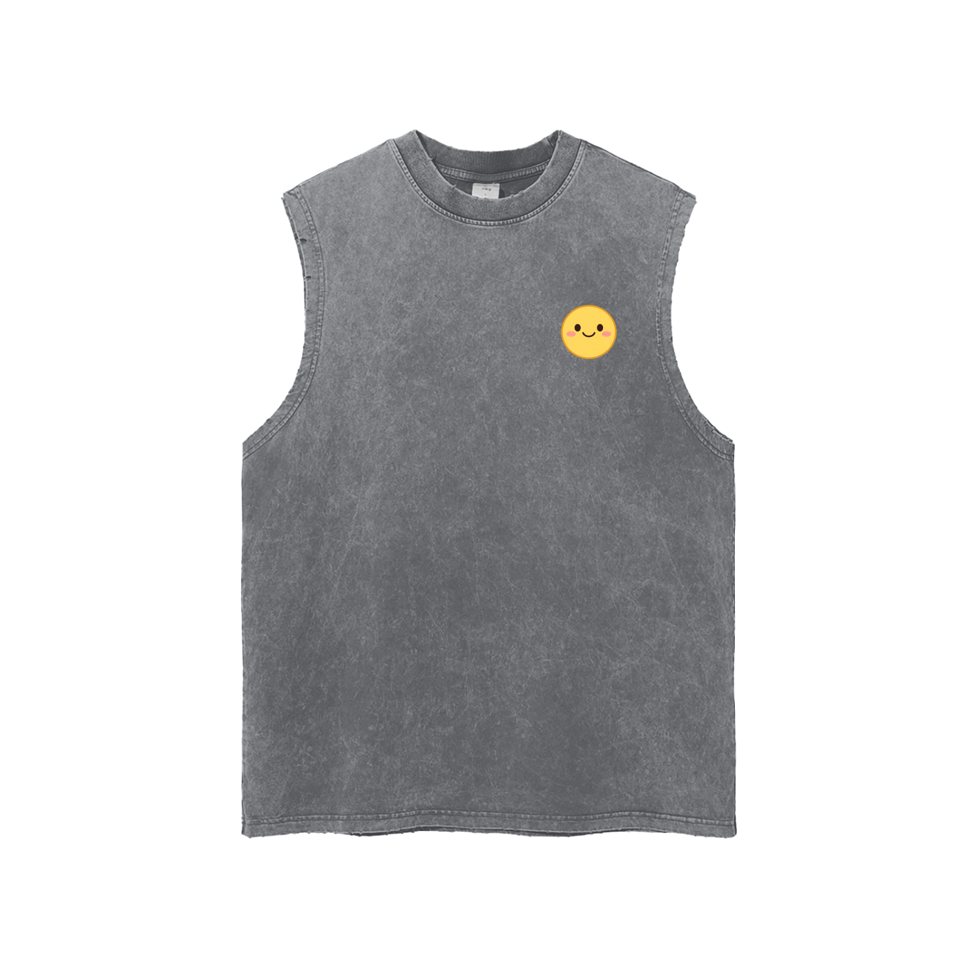 Smiley Tank Top in Dark Gray by Rave Uniform