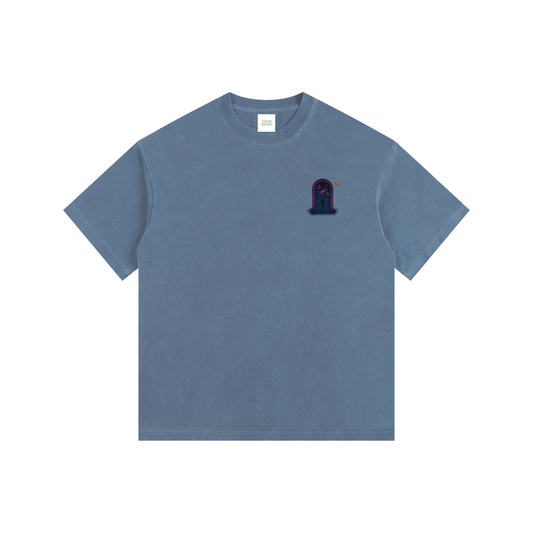 Interstellar Traveller Oversized T-Shirt in Royal Blue by Rave Uniform