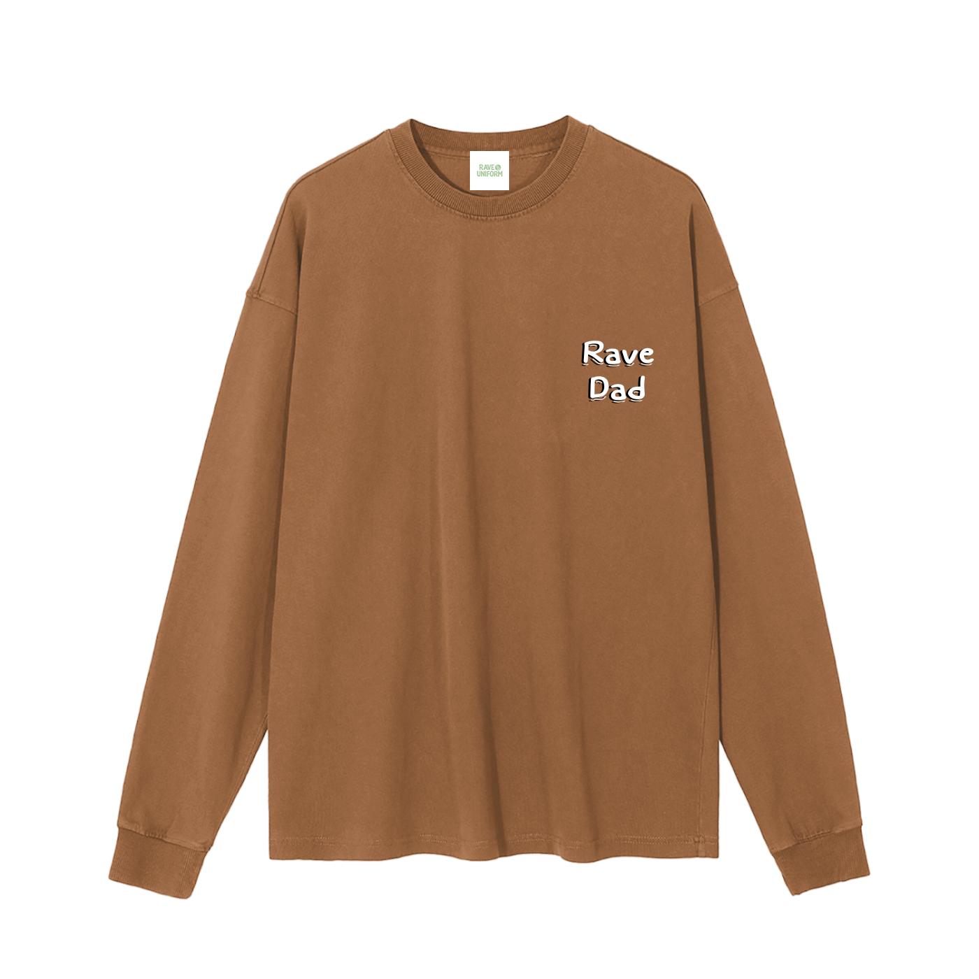 Rave Dad Long Sleeve T-Shirt in Mocha by Rave Uniform
