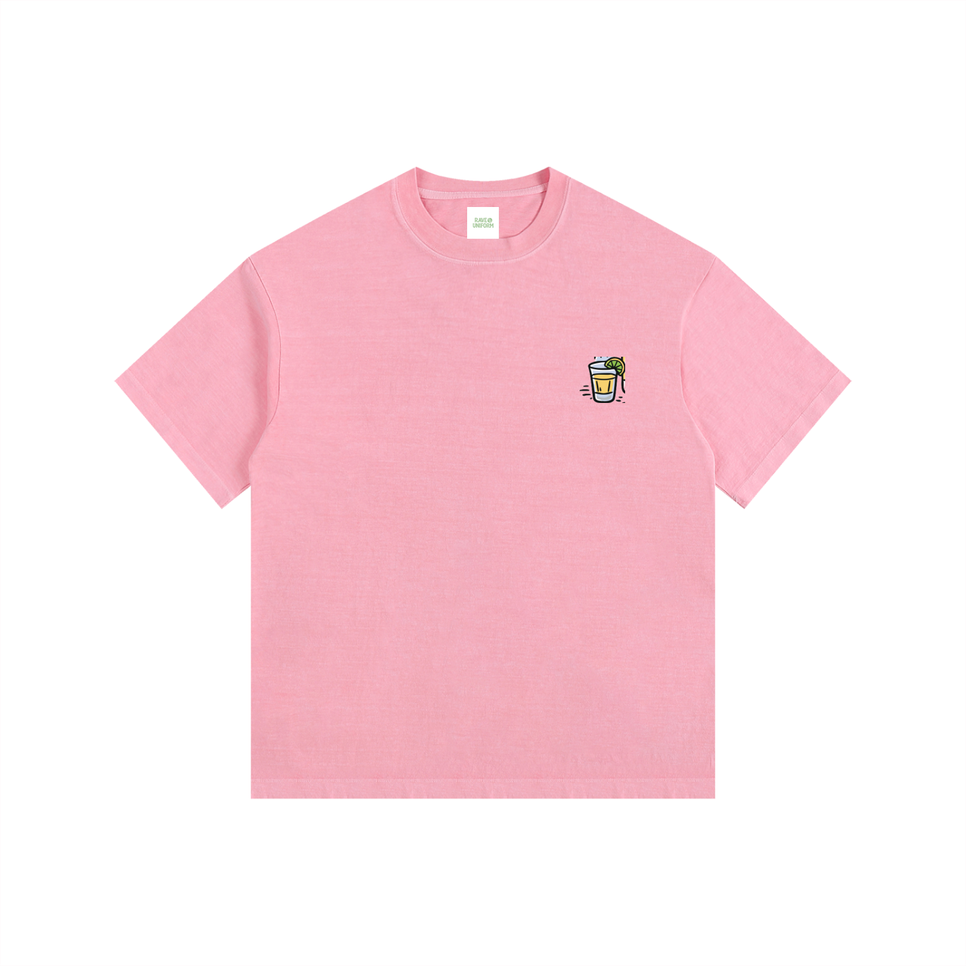 Techno & Tequila Oversized T-Shirt in Pink by Rave Uniform