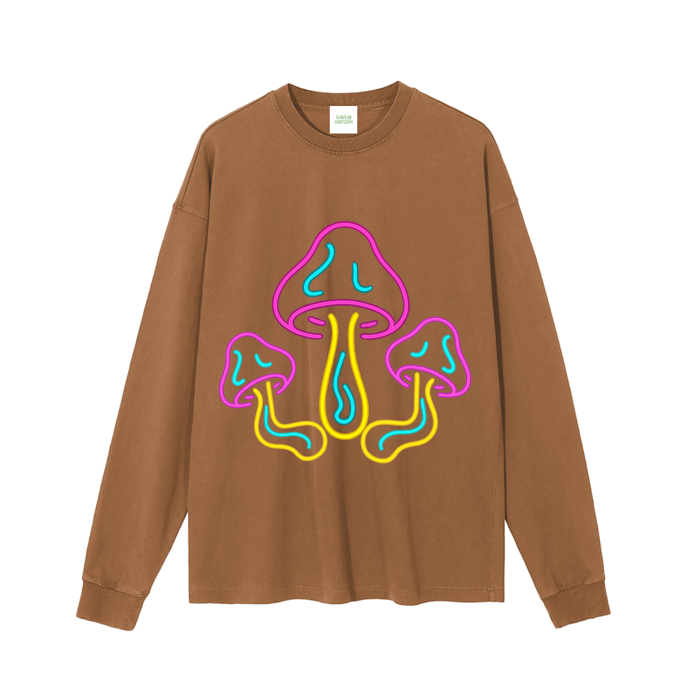 Glowing Mushroom Long Sleeve T-Shirt