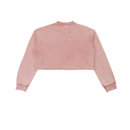 Smiley Cropped Sweatshirt in Black alternate view by Rave Uniform